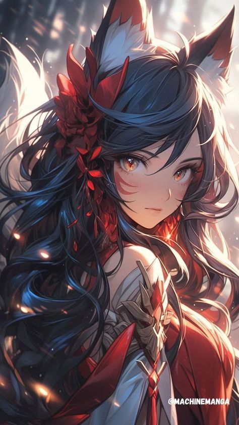 Female Anime Characters, Ahri Wallpaper, Fox Girl, Japon Illustration, Anime Wolf, Cool Anime Pictures, Cute Anime Pics, Cat Girl, Anime Artwork