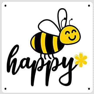 Bee Happy Painting, Bee Printables Free, Bee Signs Ideas, Bee Happy Sign, Bee Signs, Bee Happy Quotes, Bee Quotes, Wreath Center, Bee Printables