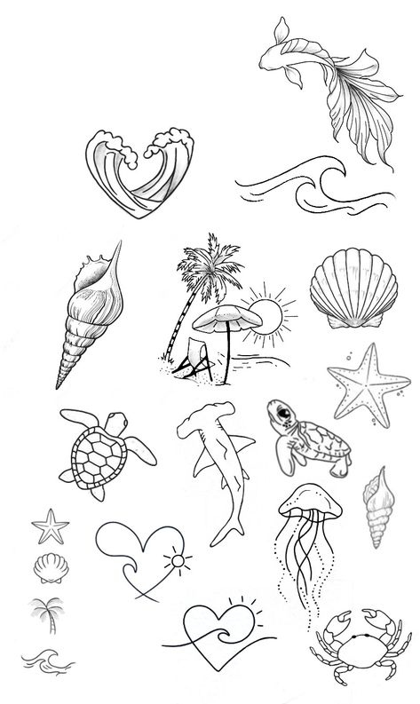 Sea Animal Outline, Animal Outline, Flash Tattoos, Sea Animal, Fine Line, Sea Animals, Flash Tattoo, Sea Creatures, Flash