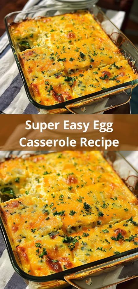 This Super Easy Egg Casserole was perfect for our busy morning. So simple and delicious! Super Easy Egg Casserole, Egg And Meat Casserole, Tomato Egg Casserole, Quick Egg Casserole, Best Egg Casserole Ever, Casseroles With Eggs, Easy Dinner With Eggs, Egg Casserole Recipes No Meat, Egg Casserole No Meat