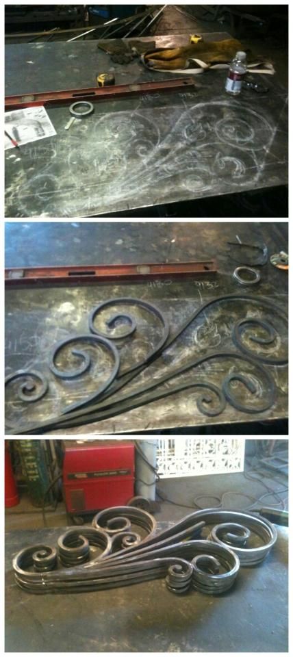 Forged Metal Scroll Work, Rod Iron, Wrought Iron Design, Blacksmith Forge, Metal Fab, Blacksmith Tools, Blacksmith Projects, Metal Bending, Wrought Iron Gates