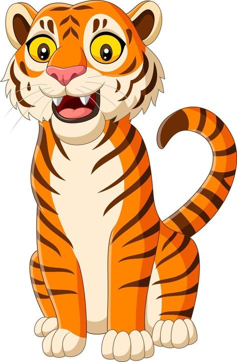 Safari Themed Birthday Party, Tiger Clipart, Jungle Theme Cakes, Cool Clipart, Tiger Birthday Party, Big Tiger, Kids Smile, Tiger Birthday, Tiger Drawing