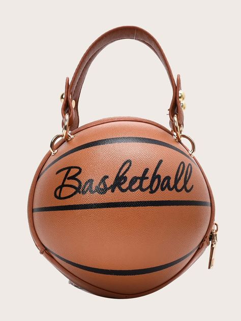 Purses For Teenagers, Ballon Basket, Basketball Purse, Pink Basketball, Basketball Bag, Round Purse, Sac Week End, Sport Style, Round Bag