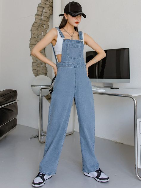 Denim Jumper Pants, Jumper Pants, Plus Size Fashion For Women, Breasted Blazer, Double Breasted Blazer, Denim Overalls, Denim Trousers, Art Anime, Denim Jumpsuit