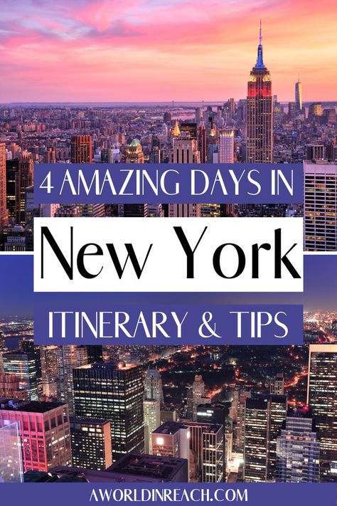 4 amazing days in New York with the Empire State Building and Central Park 4 Days In New York City, New York What To Do, 4 Days In Nyc, 4 Days In New York, Nyc Tips, What To Do In Nyc, New York City Itinerary, Weekend In New York City, Visiting New York City