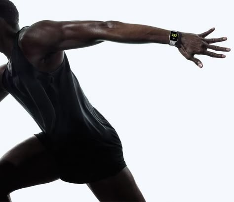 Apple Watch Man Style, Apple Watch Men Style, Apple Watch Nike Sport Loop, Black Man Running Photography, Nike Fitness, Nike Athletes, Apple Watch Fitness, Apple Watch Nike, Men Fashion Photoshoot