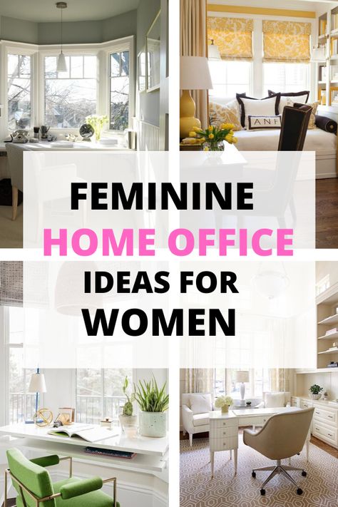 Home Office And Closet Ideas For Women, Home Office Workspace Cozy, Home Office Inspiration Women, Home Office Desk Ideas For Women, Women's Home Office Ideas, Female Office Ideas Modern, Cheerful Home Office, Womans Home Office Decor, Decorating Home Office Ideas