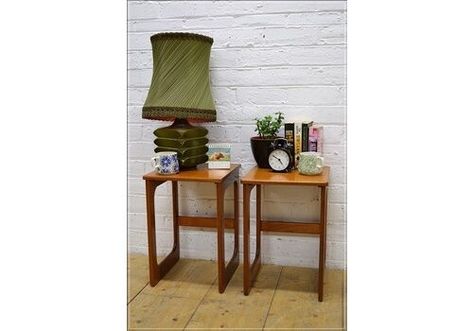 Vintage Sideboard By Grange Of London Danish Design Black Matt | Vinterior Teak Bedside Table, 1960s Furniture, Bedside Table Set, Vintage Bedside Table, Side Table Set, Scandinavian Armchair, Art Deco Cabinet, Tables Set, Hall Chair