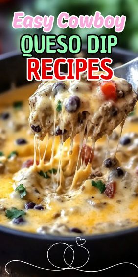 Easy Cowboy Queso Dip Cowboy Taco Dip, Cowboy Dip In Crockpot, Cowboy Queso Dip, Best Queso Dip, Cowboy Dip, Cowboy Queso, Queso Dip Crockpot, Con Queso Dip, Chip Dips