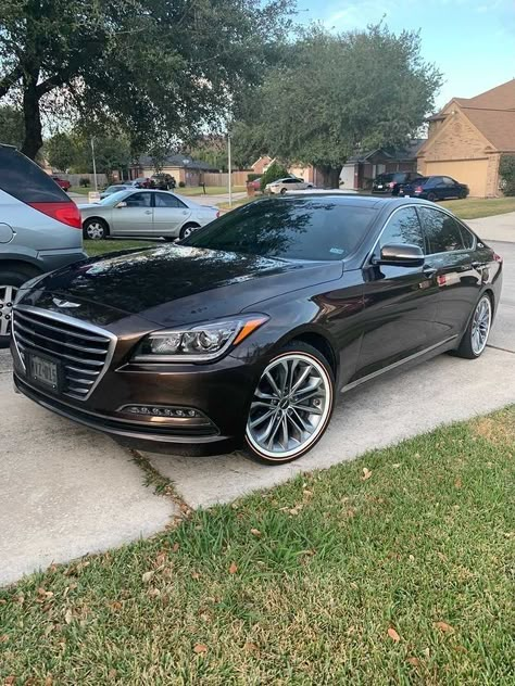 Make em stop and stare. 🛑 Hyundai Genesis G80 w/ Vogue Tyres #Hyundai | #Genesis | #Voguetyres Genesis Car G80, 2015 Hyundai Genesis Sedan, Genesis Car, Pimped Cars, Lexus Ls 460, Car Manufacturing, Lexus Ls, 2017 Cars, Hyundai Genesis