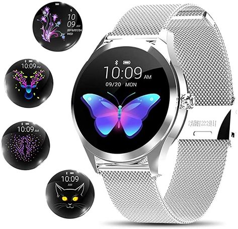 Amazon.com: Smart Watch for Women,Elegant&High-end Sylish Stainless Steel IP68 Waterproof Smartwatch Fitness Tracker with Heart Rate Sleep Monitoring Calories Pedometer Activity Tracker,Gift for Lady Girls Silver Health Heart, Menstrual Period, Remote Camera, Calorie Counter, Smartwatch Women, Ios Phone, Internet Of Things, Watch For Women, Smart Watches