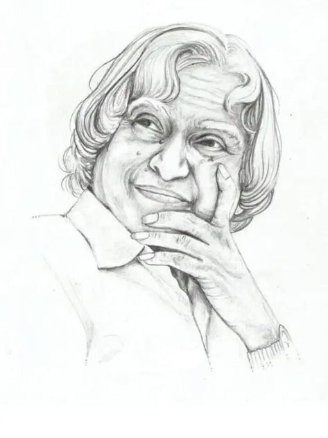 Abdul Kalam Drawing, Abdul Kalam Thoughts, Shayari Motivational, Apj Abdul Kalam, Celebrity Portraits Drawing, Pencil Portrait Drawing, Drawing Competition, Pencil Sketch Drawing, Pencil Sketch Images