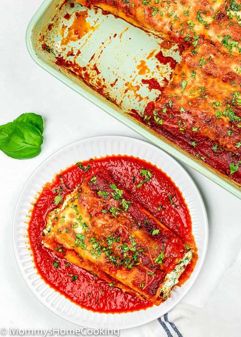 Easy Eggless Cheese Manicotti Eggless Lasagna Recipe, Manicotti Dinner, Cheese Manicotti Recipe, Eggless Dinner, Manicotti Pasta, Cheese Manicotti, Pasta Brands, Manicotti Recipe, What Is For Dinner