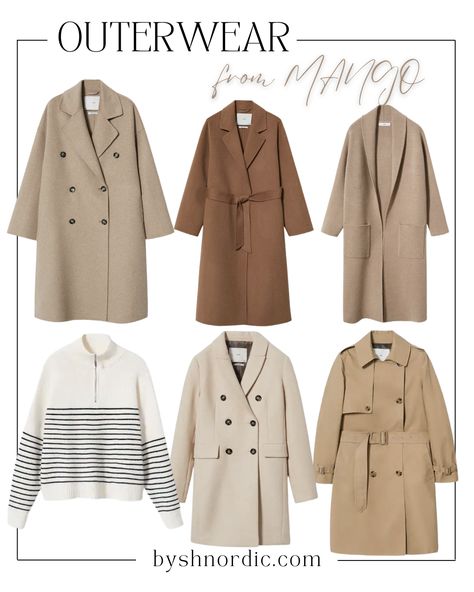 Cold season is here! Time to grab a new outerwear from Mango! I'm loving these neutral trench coats that goes with almost anything! #WinterFashion #AutumnFashion #WorkwearInspo #styleinspiration #CasualStyle Elegant Beige H&m Outerwear, Beige Double-breasted Long Coat, H&m Classic Beige Outerwear, Elegant Beige Double-breasted Wool Coat, Luxury Beige Double-breasted Wool Coat, Classic Trench Coat, Cold Season, Casual Style, Duster Coat