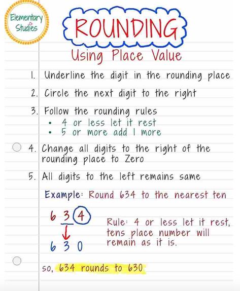 If you need helping remembering our rounding rules, use this graphic! Math Charts, Classroom Anchor Charts, Math Anchor Charts, Upper Elementary Math, Math Tutorials, Math Notes, Homeschool Education, Algebra 2, Fourth Grade Math