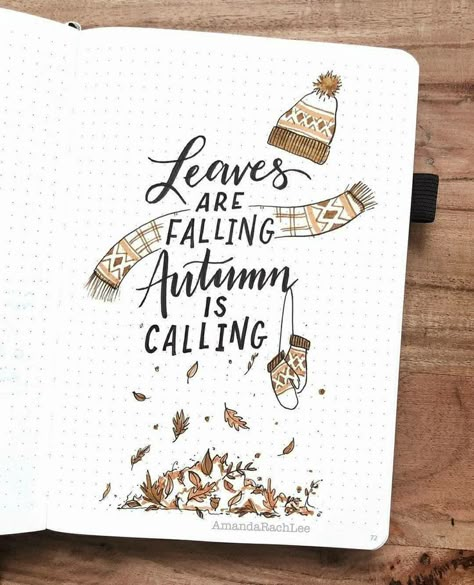 Fall quotes Calling Quotes, November Quotes, Bullet Journal Cover, Bullet Journal Quotes, Bullet Journal Hacks, Creation Art, Quote Happy, Autumn Quotes, Bullet Journal Themes