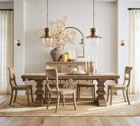 Latest Furniture & Home Decor | New Home Decor | Pottery Barn Table Design Dining, Pottery Barn Dining Room, Pottery Barn Dining Table, Pottery Barn Kitchen, Design Dining Room, Seagrass Dining Chairs, Luxury Dining Table, Reclaimed Wood Dining Table, Wooden Dining Table