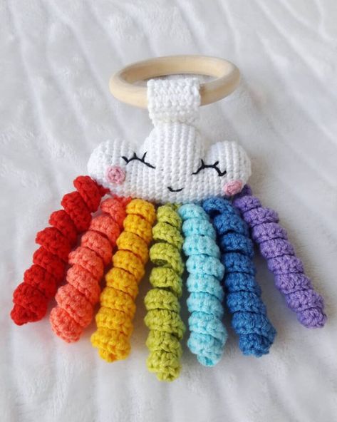 Cloud Crochet Pattern, Cloud Crochet, Amigurumi Rainbow, Crochet Cloud, Crochet Baby Projects, Crochet Nursery Decor, Crochet Ghost, Bear Crochet Pattern, Crochet Nursery