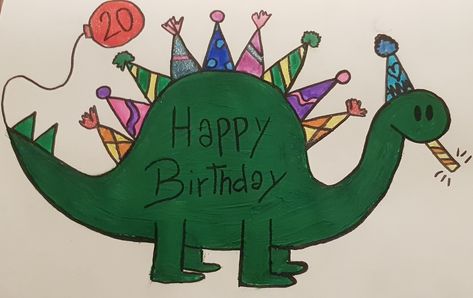 Dinosaur Card Diy, Dinosaur Birthday Card Ideas, Dino Birthday Card Diy, Dinosaur Birthday Card Diy, Dinosaur Birthday Cards, Happy Birthday Dinosaur, Dinasour Birthday, 3rd Birthday Card, Dinosaur Birthday Card