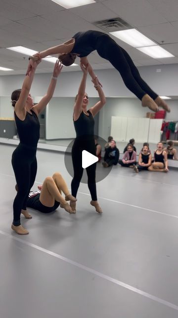 3 Person Tricks, 4 Person Stunts, 3 Person Stunts, Partner Tricks, 2 Person Stunts, Dance Tricks, Teaching Dance, Partner Yoga Poses, Acro Dance