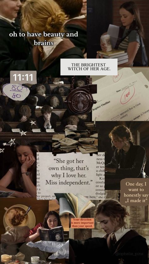 Hermione Granger, Rory Gilmore, Study aesthetic, Brown Study Aesthetic Brown, Rory Gilmore Study Aesthetic, Hermione Granger Study, Rory Gilmore Study, Hermione Granger Aesthetic, Academic Aesthetic, Aesthetic Brown, Study Board, Study Motivation Video