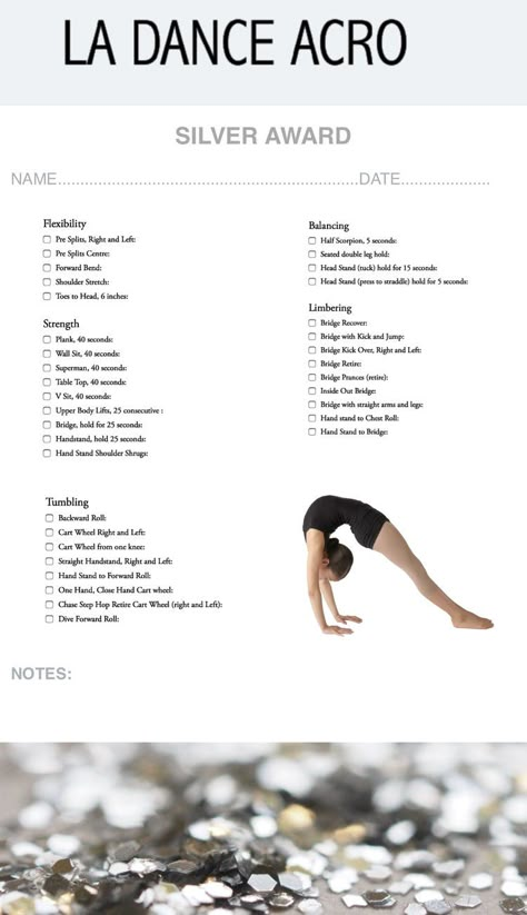 LA Dance Acro Silver — ANGELA ROUTLEDGE PILATES Acro Class Ideas, Acro Dance Routine, Acrobatic Stretches, Dance Goals Chart, Dance Class Lesson Plans, Musical Theatre Rehearsal, Dance Warm Up Routine, Acro Workout, Acro Partner Tricks