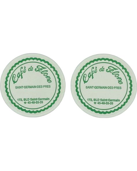 Pair New Cafe de Flore Paris Restaurant Paper Beverage Coasters | eBay Cafe Branding Logo, School Cafe, European Cafe, Cafe Branding, News Cafe, Vintage Hotels, Cafe Logo, Printed Coasters, Paris Restaurants