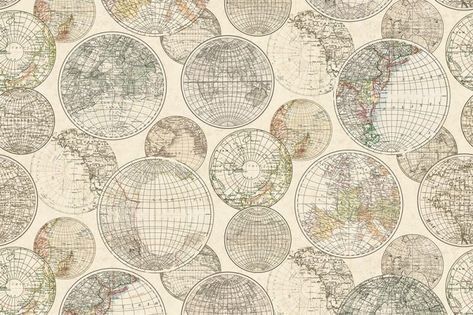 Globe Wallpaper, Continents And Countries, Map Wallpaper, Map Globe, Wallpaper Accent, Image Bank, Wallpaper Accent Wall, Pattern Images, Woven Paper