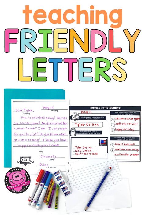 Looking for a fun way to help your students write friendly letters? Look no further than Oink4PIGTALES! In this blog, you'll learn the importance of learning to write friendly letters is fundamental for kids today. Plus, a FREEBIE for you that includes letter writing templates, graphic organizers, and writing activities that will get your students excited about writing. Happy letter writing! Letter Writing For Kids, Letter Writing Activities, Explanatory Writing, Friendly Letter Writing, Letter Writing Template, Picture Writing Prompts, Friendly Letter, Folder Games, Free Teaching Resources