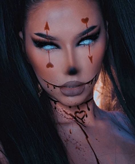 Dark Valentines Day Makeup, Dark Valentine Makeup, Scary Valentines Day Makeup, Anti Valentines Makeup, Anti Valentines Day Makeup, Haunted Makeup, Vday Photoshoot, Spooky Makeup, Makeup 2024