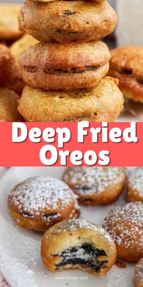 Deep-Fried Oreos Recipes | Make a Tasty Treat at Home Deep Fried Oreos Recipe, Oreos Recipes, Fried Oreos Recipe, Deep Fried Oreo, Copycat Recipes Desserts, Fried Oreo, Deep Fried Desserts, Homemade Banana Pudding Recipe, Deep Fried Oreos