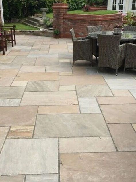 New! Natural Indian Sandstone Camel Buff Paving patio Slabs Mixed sizes | 19sqm was just added to eBay. Check it out! #eBay #eBaySeller https://ebay.us/TruyLS Bathroom With Wooden Floor, Paving Stone Patio, Sandstone Patio, Sandstone Texture, Natural Stone Paving, Indian Sandstone, Limestone Paving, Stone Paving, Gravel Stones