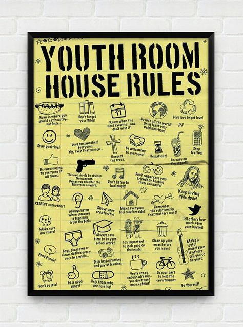 1000+ ideas about Youth Ministry Room on Pinterest | Youth rooms ... Youth Room Church, Youth Ministry Room, Youth Group Rooms, Room Rules, Teen Ministry, Youth Lessons, Sunday School Rooms, Youth Rooms, Youth Group Activities