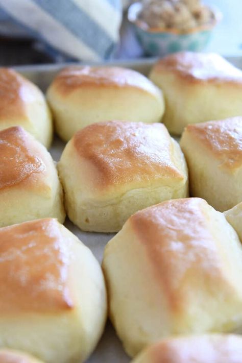 Fluffy and buttery soft, these copycat Texas Roadhouse rolls are delicious and so easy to make. Serve with cinnamon butter for a divine combo! | melskitchencafe.com Mels Kitchen Cafe, Copycat Texas Roadhouse Rolls, Greek Chicken Kebabs, Copycat Texas Roadhouse, Roadhouse Rolls, Texas Roadhouse Rolls, Cafe Recipes, Homemade Italian Dressing, Cinnamon Honey Butter