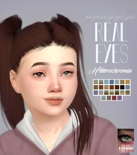 TS4 | Real Eyes Heterochromia | DangerouslyFreeJellyfishCC Sims 4 Cc Skin Details, Eyes Heterochromia, The Sims 4 Kids, Cc Eyes, Sims Makeup, Cc Makeup, Los Sims 4 Mods, Sims 4 Cc Eyes, Real Eyes