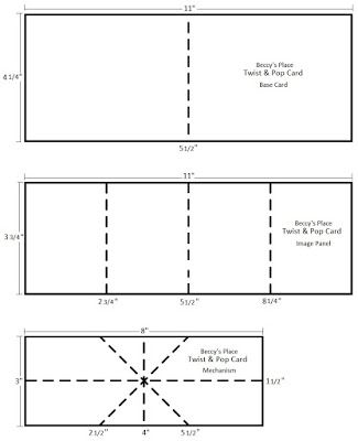 Beccy's Place: Tutorial: Twist & Pop Card Screen Cards Tutorial, Shaped Cards Templates Free Printable, Diy 3d Birthday Cards, Stampin Up Card Ideas Newest, Pop Up Cards Tutorial, Diy Pop Up Cards, Twist Pop, Pop Up Card Templates, Card Sketches Templates