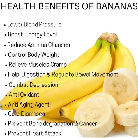 Bananas are great source of vitamins and minerals and help greatly for healthy life style.. Banana Health Benefits, Food Benefits, Healthy Fruits And Vegetables, Food Health Benefits, Help Digestion, Home Health Remedies, Herbs For Health, How To Eat Better, Health Guide