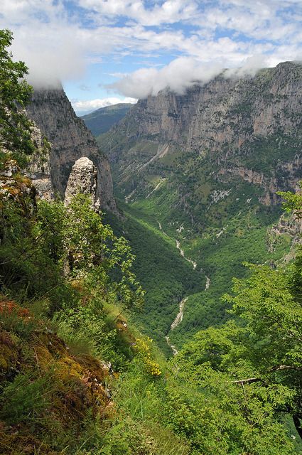 Vicos gorge - Epirus - North Greece - SketchingADream Vikos Gorge, Epirus Greece, Greek Mountains, Greek Beauty, Places In Greece, Visit Greece, Visiting Greece, Travel Greece, Aegean Sea