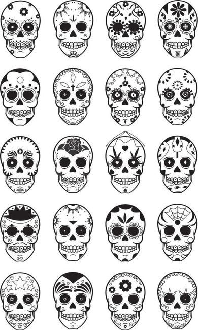 Sugar skull template, you know, if you're into this sorta stuff! Makijaż Sugar Skull, Halloweenský Makeup, Day Of Dead, Sugar Skull Tattoos, Sugar Skull Makeup, Svg Wedding, Day Of The Dead Skull, Skull Svg, 타이포그래피 포스터 디자인