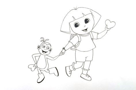 Hi All,  Here we are with very simple drawing tutorials to keep the kids busy during their holidays. This video shows, how to draw a Dora the Explorer with Boots(Bujji) Cartoon step by step for beginners and Kids.  Watch Learn and share your comments. Don't forget to subscribe.  Thanks, G & N Dora Bujji Drawing, Cartoon Step By Step, Very Simple Drawing, Dora Drawing, Very Easy Drawing, Easy Cartoon Drawings, Kids Watch, Simple Cartoon, Dora The Explorer