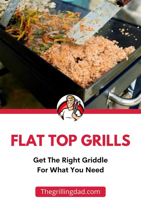 😍 Flat top grills are popular among grill enthusiasts since you can cook so many different foods, and multiple foods at the same time! 😍 If you’re an aspiring grill master, a flat top gas grill is a great tool to have in your arsenal. 😍 By the way, if you’re wondering if there is a difference between a flat top grill vs a griddle, there is no difference. They are the same but different people call them different things! Propane Smokers, Flat Top Grills, 2022 Review, Flat Top Griddle, Flat Top Grill, No Egg Pancakes, Camp Chef, Perfect Pancakes, Best Flats