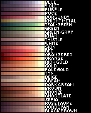 Ragnarok Online Color Palette by LoviPoe on DeviantArt Unnatural Skin Color Palette, Ibis Pallete Color, Color Pallets For Art, Ibispaint X Color Palette, Color Palette For Ibis Paint, Ragnarok Online, Color Tips, Color Palette Challenge, Palette Art