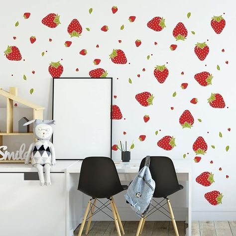 Amazon.com: SAOMOUR 92 Pieces Strawberry Decor Strawberry Stickers Strawberry Wall Decals for Girls Boys Baby Bedroom Nursery Wall Decor : Baby Strawberry Stickers, Baby Wall Stickers, Boys Wall Stickers, Strawberry Decor, Rainbow Wall Decal, Girl Bedroom Walls, Strawberry Decorations, Kitchen Wall Stickers, Sewing Furniture