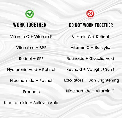 Layering Acids Skin Care, Skincare Products Not To Use Together, Don’t Mix Skincare, Skincare What Not To Use Together, Do And Don't Skincare, What Acids Not To Use Together, Skincare Combos To Avoid, What Skincare Products Do I Need, How To Layer Skincare