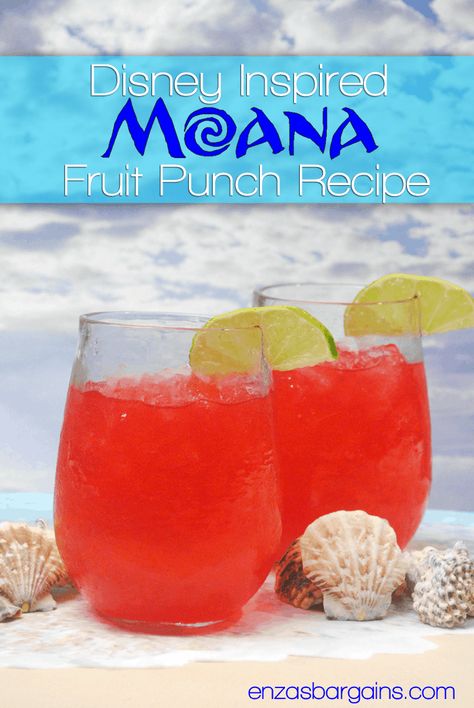 Fruit Punch Recipe, Disney Cocktails, Disney Inspired Food, Disney Drinks, Party Punch Recipes, Disney Desserts, Disney Dinner, Punch Drinks, Kid Drinks