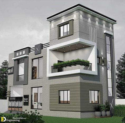 Modern Exterior House Design Concepts | Engineering Discoveries Modern Exterior House, Indian House Exterior Design, Exterior House Design, Modern Bungalow House Design, House Outer Design, Small House Elevation, Small House Front Design, House Balcony Design, House Design Ideas