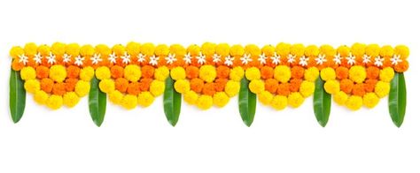 Marigold flower rangoli design for diwal... | Premium Photo #Freepik #photo #celebration #festival #lamp #religion Flower Toran Png, Toran Png, Marigold Flower Rangoli, Flower Toran, Rangoli Design For Diwali, Hindu Festival Of Lights, Hindu Wedding Invitation Cards, Decorative Garland, Flex Banner Design