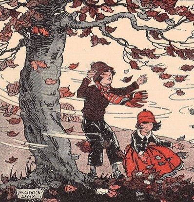 Illustrator Maurice Day Retro Autumn, Autumn October, Fall Forest, Storybook Cottage, Autumn Illustration, Art Study, October Halloween, Autumn Halloween, Autumn Scenes