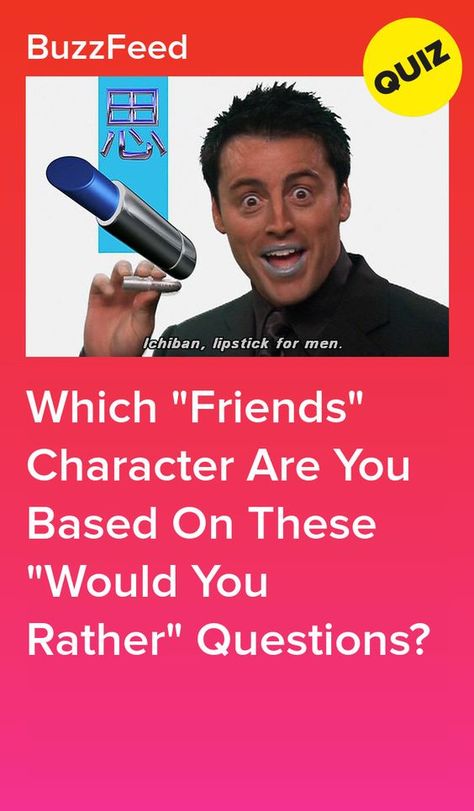 Which "Friends" Character Are You Based On These "Would You Rather" Questions? #quiz #quizzes #buzzfeed #triviaquestionsandanswers #quizzesbuzzfeed #trivia #quizzesforfun #funquiz #friends Friends Quizzes Tv Show, Friends Trivia, Which Character Are You, Rather Questions, Friend Quiz, Questions For Friends, Funny Morning Pictures, Would You Rather Questions, Fun Quizzes To Take