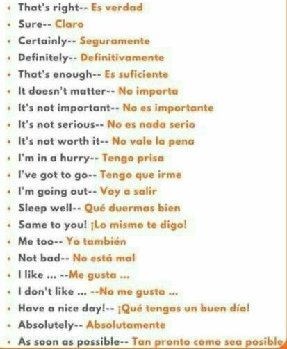 Spanish Idioms, Common Spanish Phrases, Useful Spanish Phrases, Spanish Words For Beginners, Basic Spanish Words, Learning Spanish Vocabulary, Spanish Grammar, Spanish Phrases, Foreign Language Learning